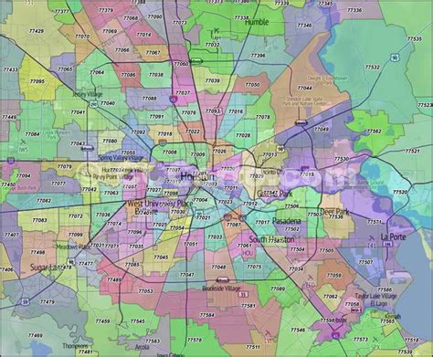 Houston Zip Codes Map Printable